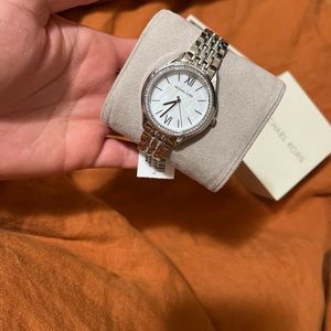 Michael Kors watch, white shell face